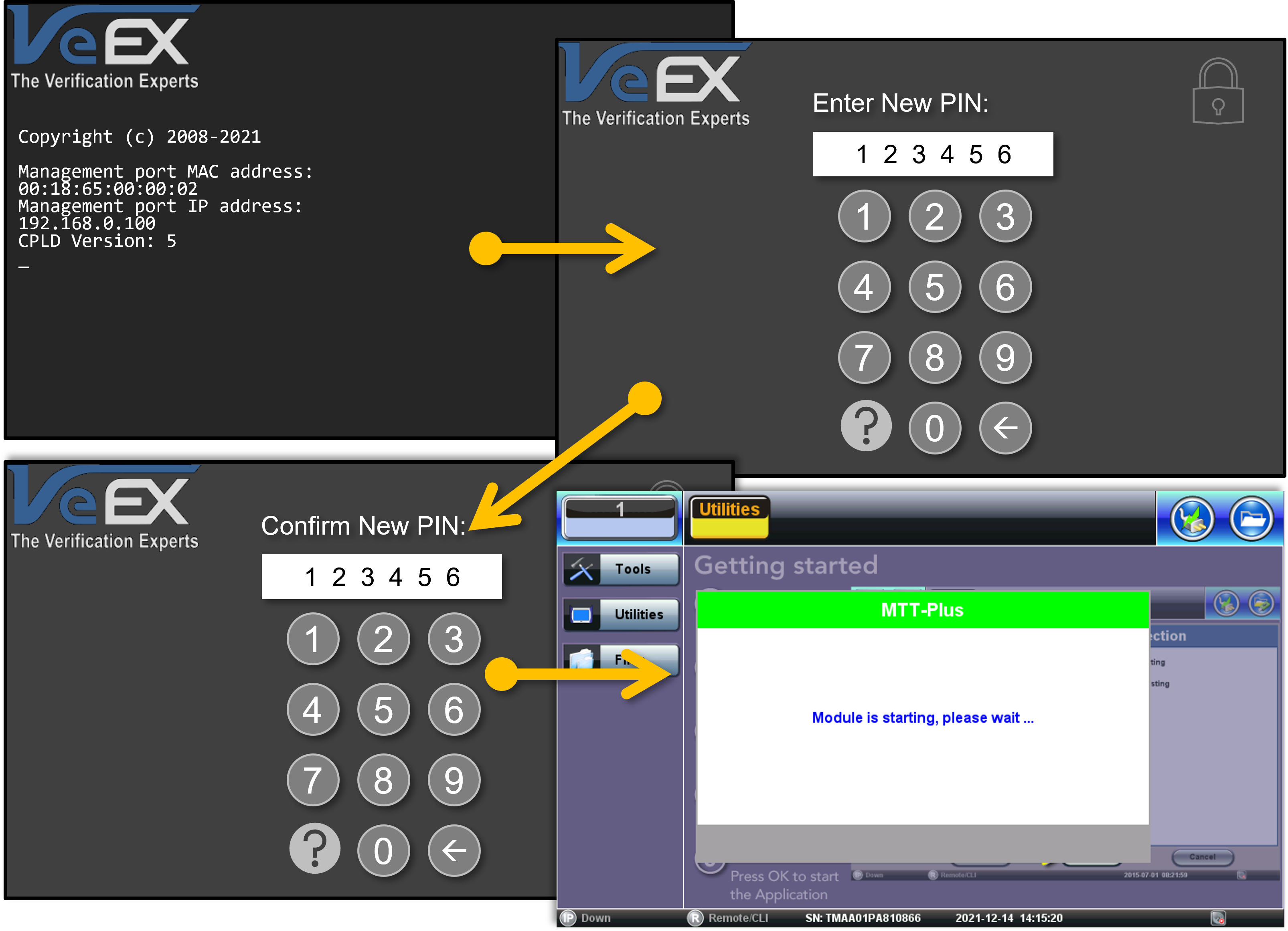 Boot Up Pin Code | VeEX Inc. | The Verification EXperts